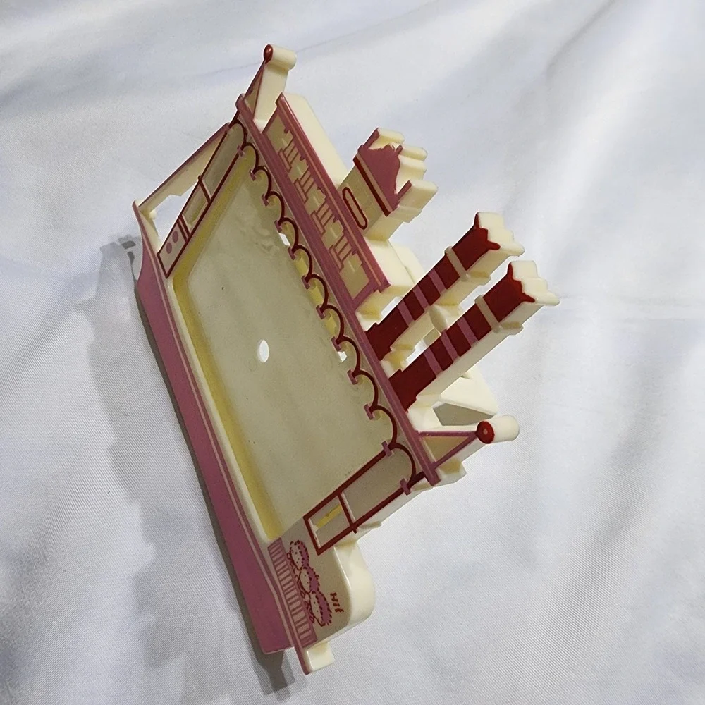 Vintage Pink Steamboat Riverboat Plastic Picture Frame Kawaii Retro Decor